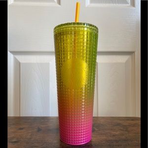 STARBUCKS Strawberry Lemonade Grid Tumbler